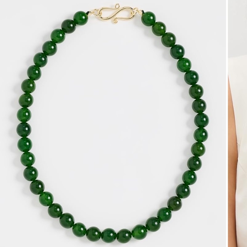LIé STUDIO Mary necklace green agate